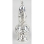 A late Victorian silver caster,