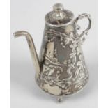 A Dutch silver miniature toy modelled as a coffee pot,