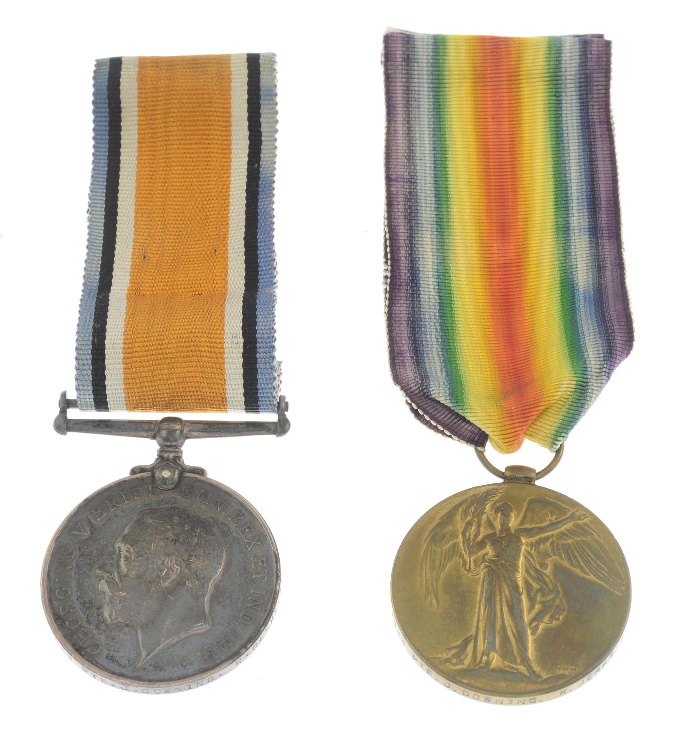 Great War Pair, British War Medal 1914-20, Victory Medal, named to '202069 Pte.