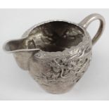 A Japanese sterling silver cream jug,