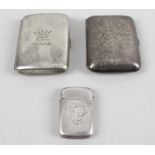 A turn of the nineteenth century silver cigarette case,