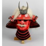 A replica Takeda Shingen Kabuto Samurai helmet and menpo,