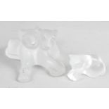 A Lalique frosted clear glass Tambwee Lion Cubs study of seated cubs,