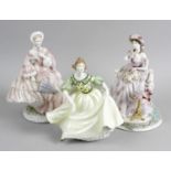 A collection of twenty eight bone china and other decorative figurines,
