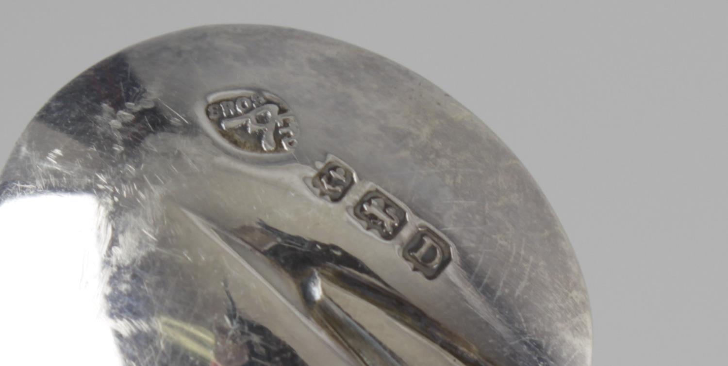 A cased set of six 1920's silver coffee spoons with coffee bean terminals, - Image 2 of 6