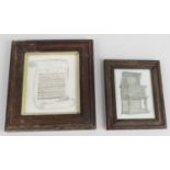 A 19th century framed and glazed watercolour depicting a scroll printed with musical score,