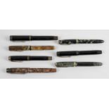 A collection of twelve assorted vintage fountain pens,