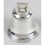 A silver mounted bell shape inkwell,