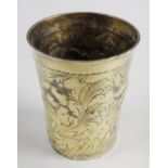 A gilt beaker, possibly eighteenth century German,