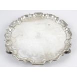 A George V silver salver,