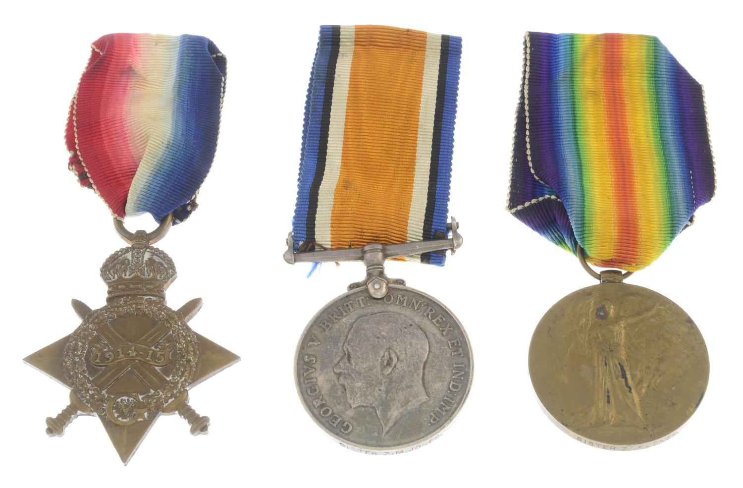 Great War Trio, 1914-15 Star, named to 'S.