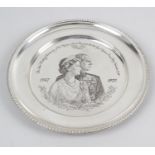 A modern Royal commemorative silver plate,