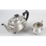 A 1930's silver teapot,