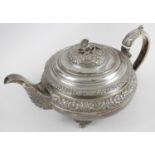 A George IV Scottish silver teapot,