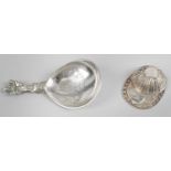 A modern silver caddy spoon,