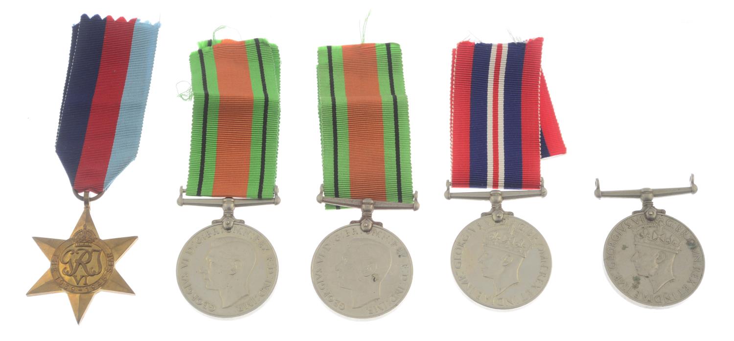 Five WWII medals,