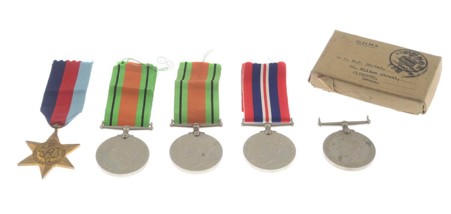Five WWII medals, - Image 3 of 3