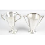 A mid-twentieth century silver pedestal trophy cup,