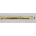 An Edwardian S Mordan & Co 18ct gold retractable pencil,