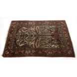 An Isfahan woven wool work prayer rug,