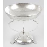 An Edwardian Art Nouveau silver dish,