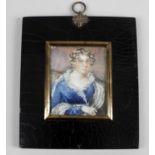 An early 19th century painted portrait miniature on ivory,