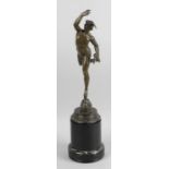 A large 19th century bronze study of Mercury after Giambologna,