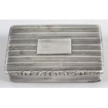 A William IV silver snuff box,