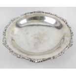 A 1930's shallow silver dish,