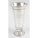 An early twentieth century German Hanau silver vase,