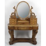 A late 19th century mahogany veneered Duchess style dressing table,