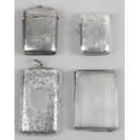 Two silver vesta cases,