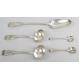 A Victorian silver Fiddle pattern basting spoon,