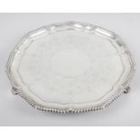 An Edwardian silver salver,