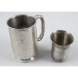 A 1940's silver mug,