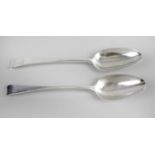 Two George III silver table spoons,