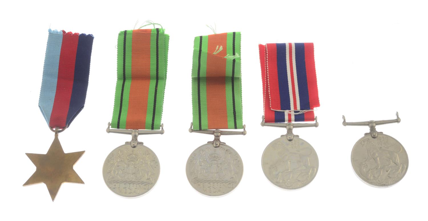 Five WWII medals, - Image 2 of 3