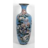 A large late 19th century cloisonné vase,