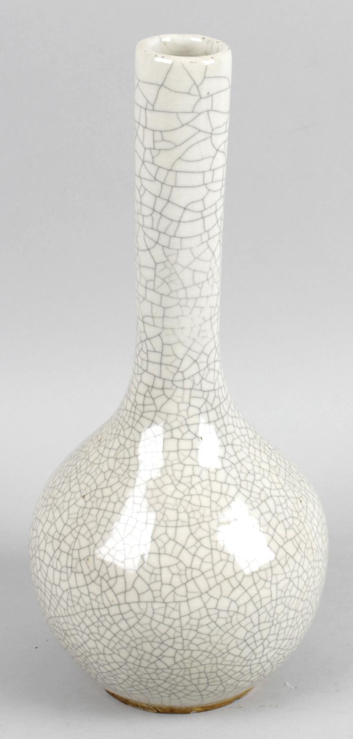 A late 19th century Chinese crackle glazed vase,