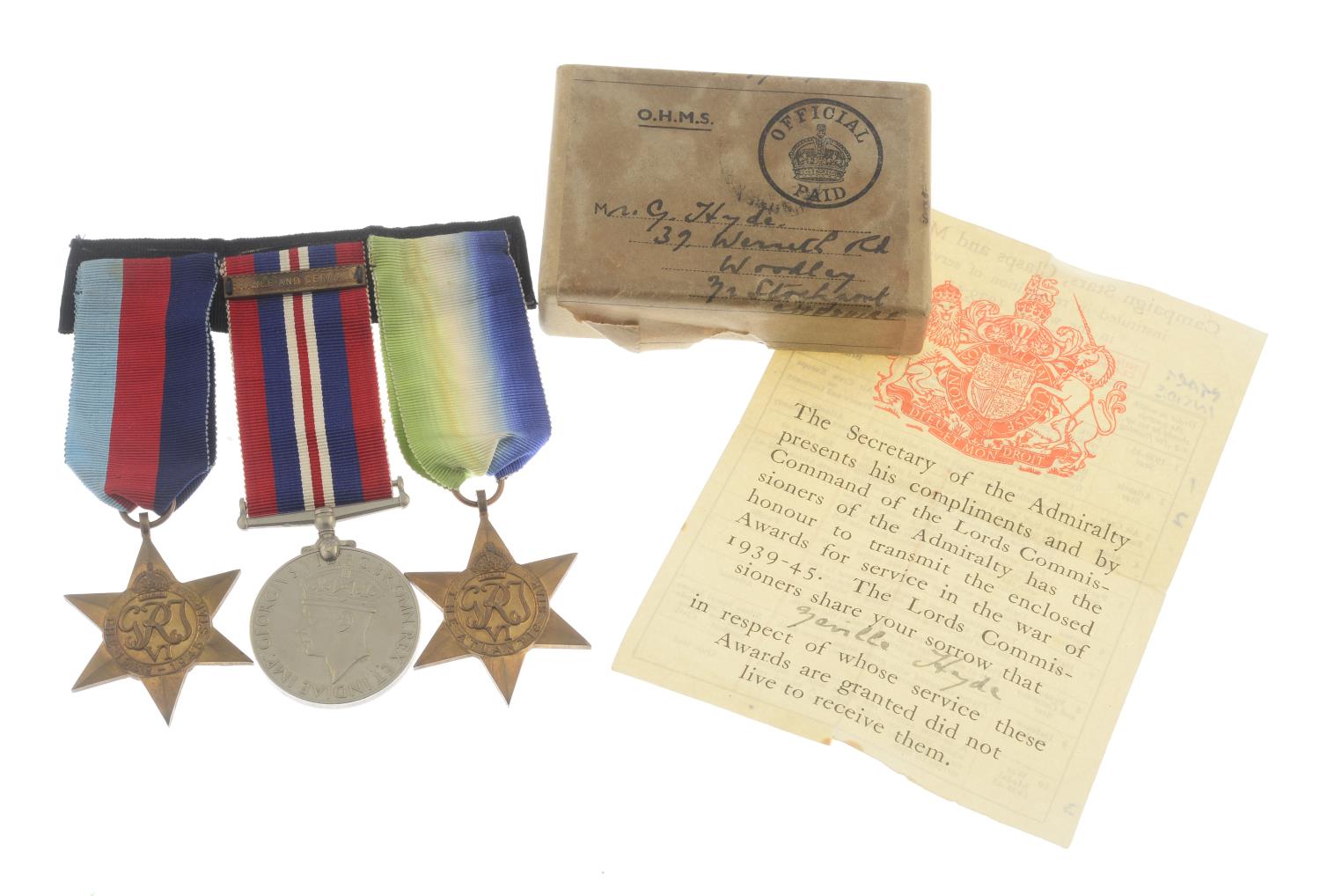 WWII group of three medals, - Image 3 of 6