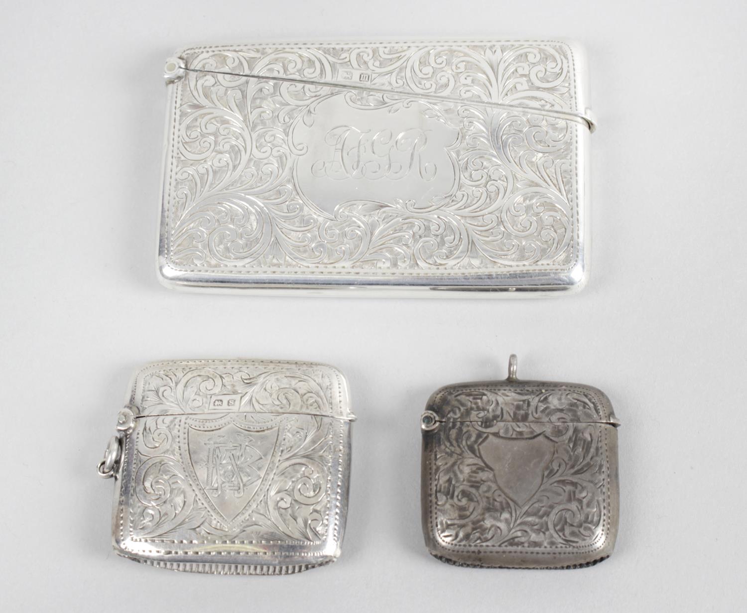 A selection of assorted silver items,