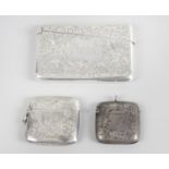 A selection of assorted silver items,