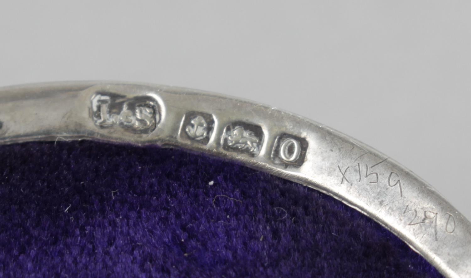 A silver mounted pin cushion of cylindrical pierced form, - Image 2 of 6