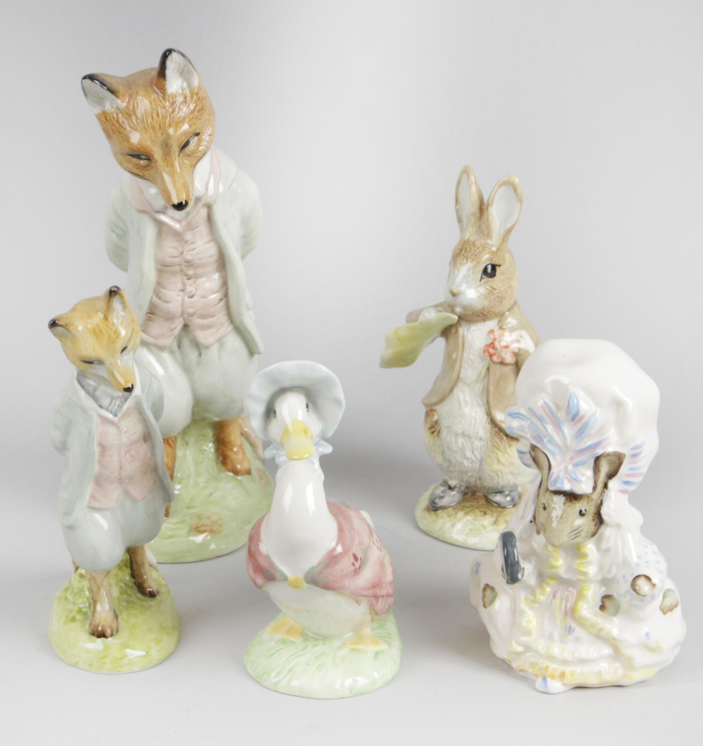 Twelve Royal Albert F Warne & Co Beatrix Potter figurines,