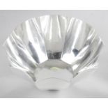 A Tiffany & Co sterling silver bowl, of flared and faceted circular form.
