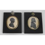 A 19th century oval head and shoulder silhouette,