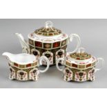 A Royal Crown Derby Old Imari 1128 pattern Ram's Head teapot and cover,