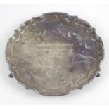 A 1940's silver presentation salver,