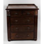 A Victorian mahogany miniature chest of drawers,