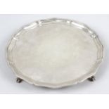 A 1930's small silver salver,